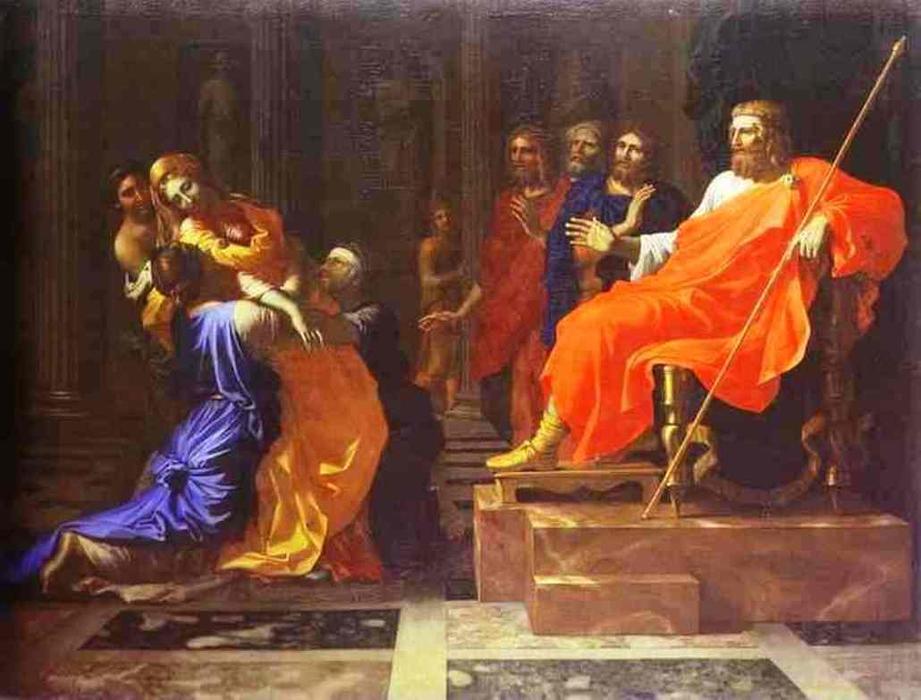 WikiOO.org - 백과 사전 - 회화, 삽화 Nicolas Poussin - Esther before Ahasuerus