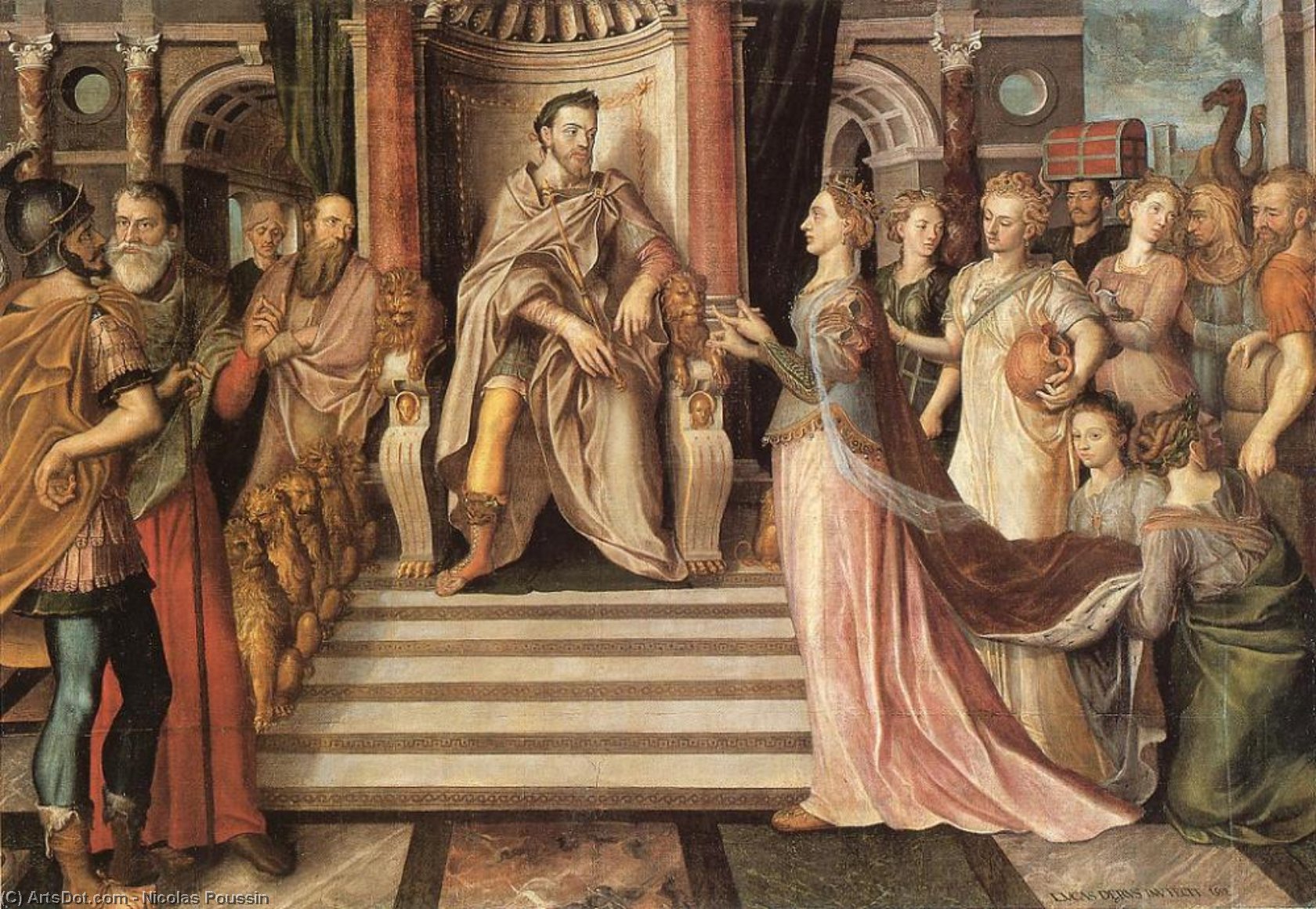 WikiOO.org - Enciclopedia of Fine Arts - Pictura, lucrări de artă Nicolas Poussin - The Judgement of Solomon