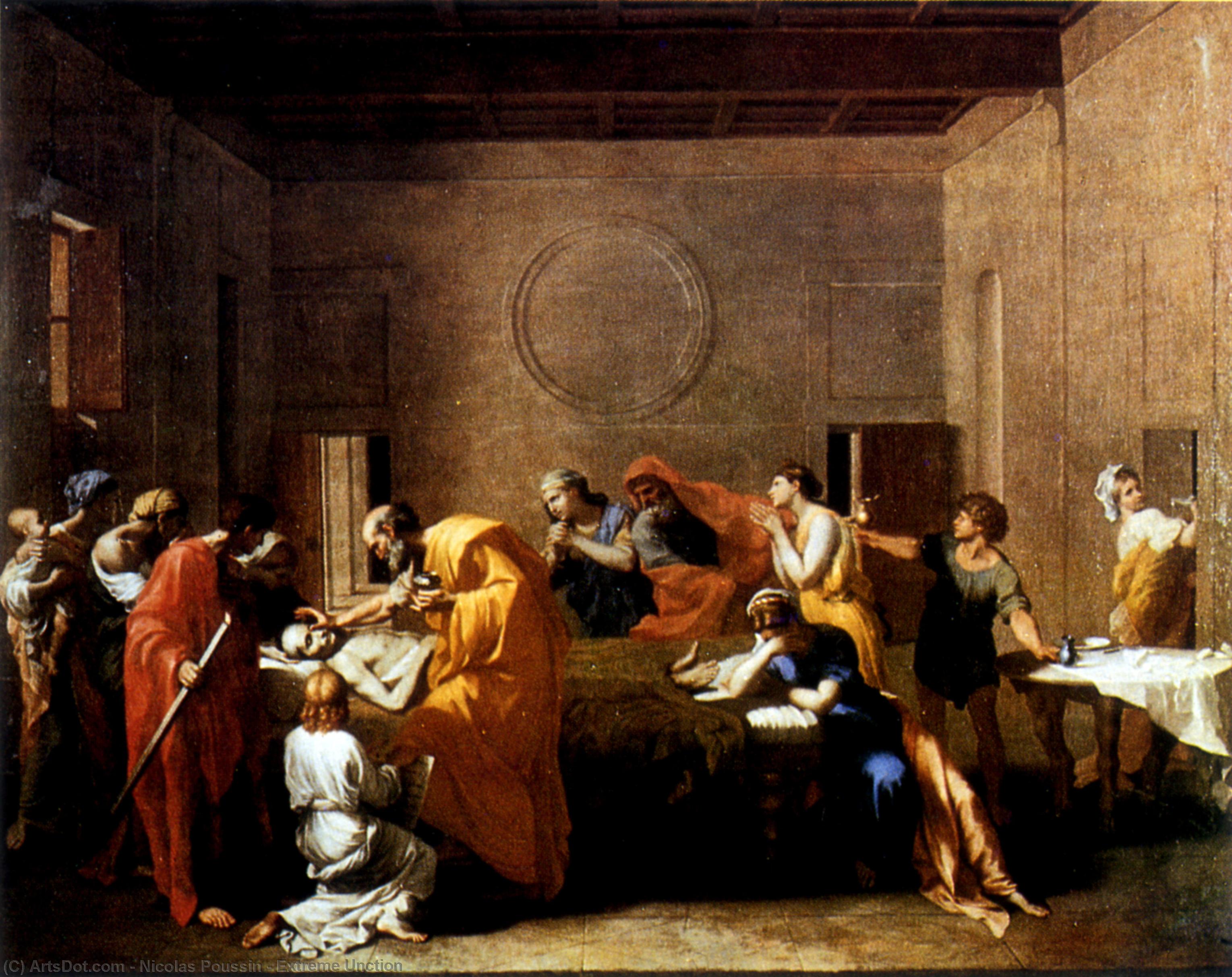 Wikioo.org - The Encyclopedia of Fine Arts - Painting, Artwork by Nicolas Poussin - Extreme Unction