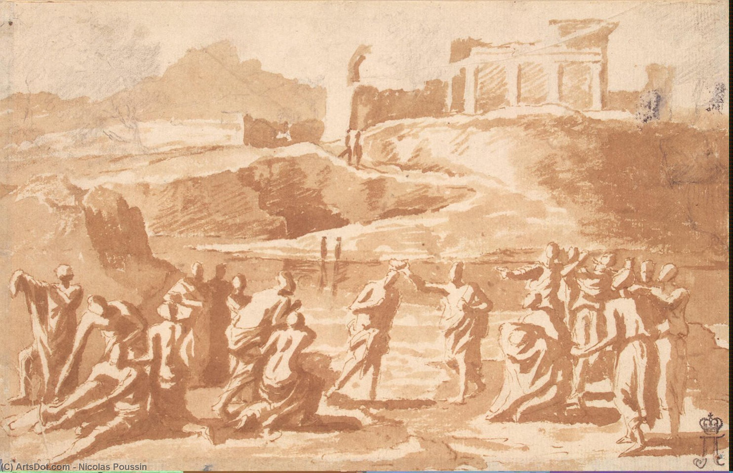 Wikioo.org – La Enciclopedia de las Bellas Artes - Pintura, Obras de arte de Nicolas Poussin - bautismo