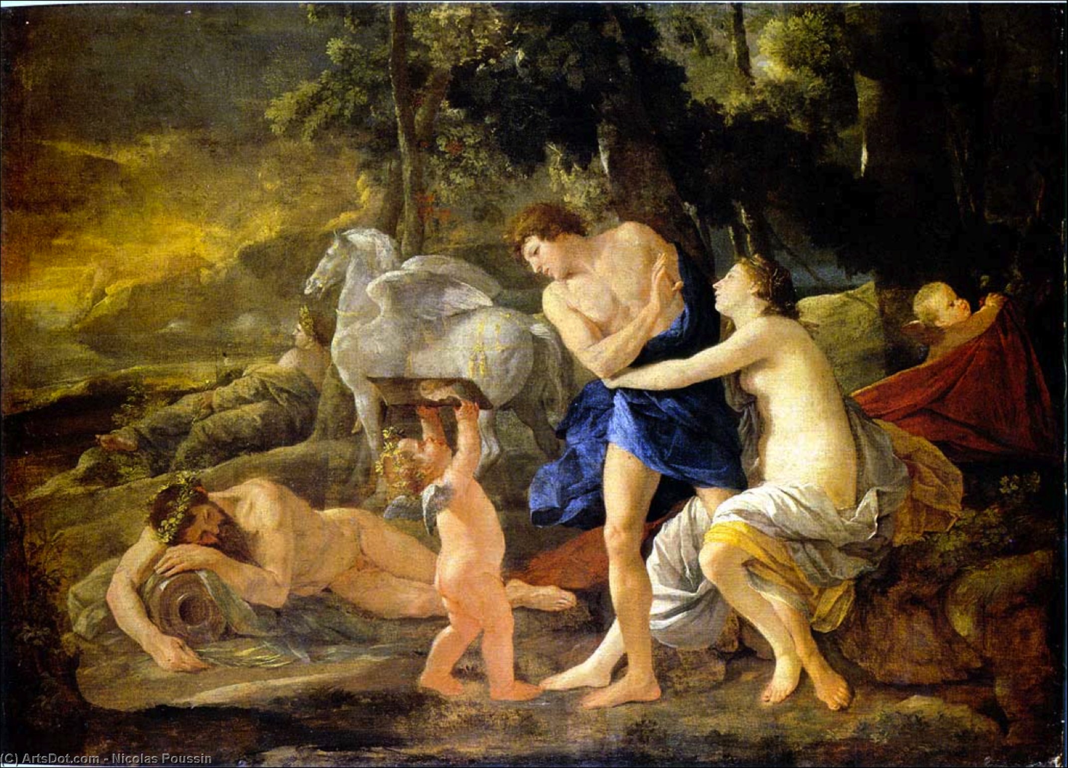 WikiOO.org - Encyclopedia of Fine Arts - Maleri, Artwork Nicolas Poussin - Cephalus and Aurora