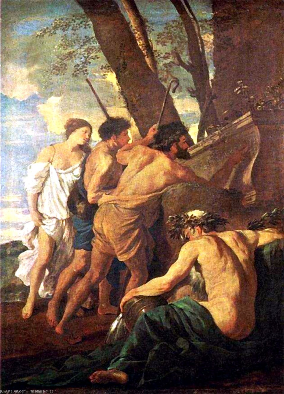 Wikioo.org - The Encyclopedia of Fine Arts - Painting, Artwork by Nicolas Poussin - Shepherds of Arcadia