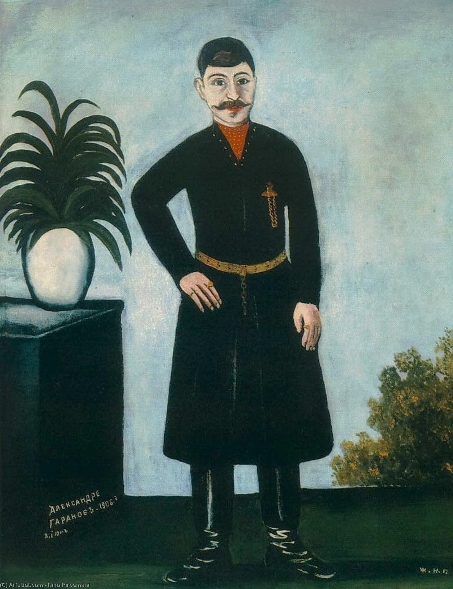 WikiOO.org - Enciclopedia of Fine Arts - Pictura, lucrări de artă Niko Pirosmani - Portrait of Alexander Garanov