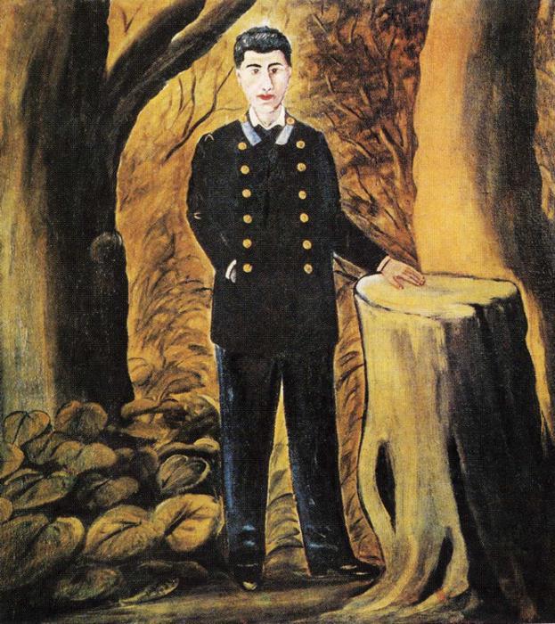 WikiOO.org - Εγκυκλοπαίδεια Καλών Τεχνών - Ζωγραφική, έργα τέχνης Niko Pirosmani - Portrait of Ilya Zdanevich