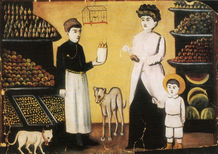 Wikioo.org - The Encyclopedia of Fine Arts - Painting, Artwork by Niko Pirosmani - Fruit Stall
