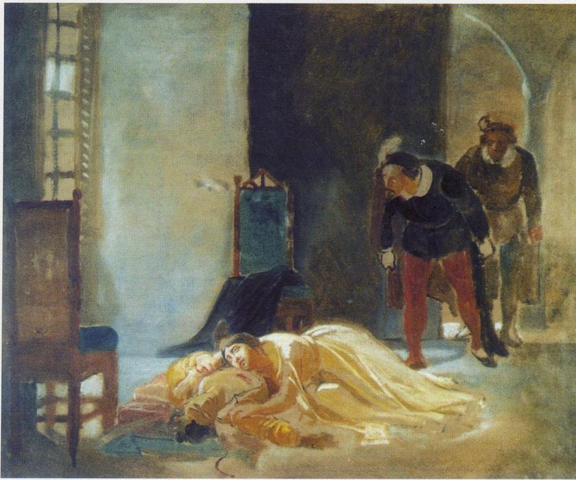 Wikioo.org - The Encyclopedia of Fine Arts - Painting, Artwork by Nikolai Ge - Death of Imelda Lambertatstsi