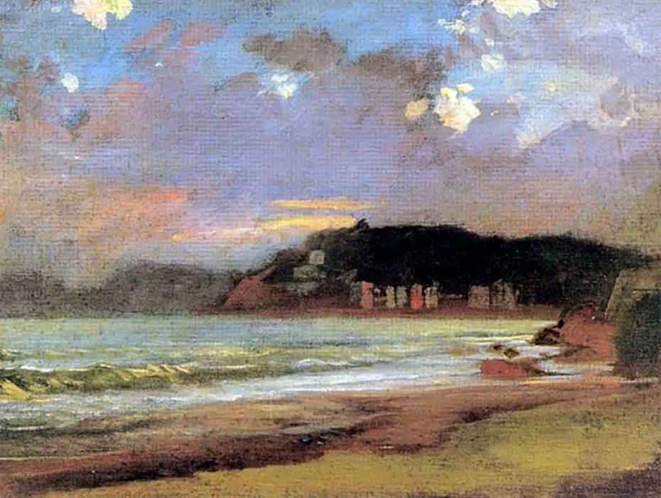 Wikioo.org - The Encyclopedia of Fine Arts - Painting, Artwork by Nikolai Ge - Bay in Livorno. sunset