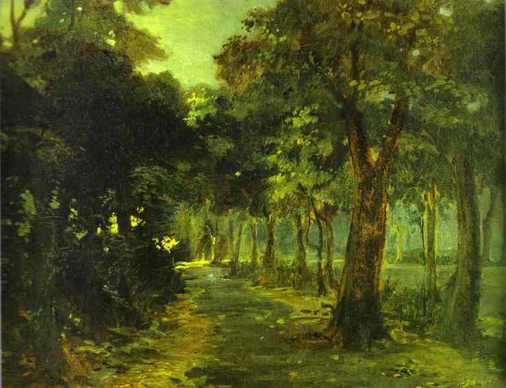 Wikioo.org - The Encyclopedia of Fine Arts - Painting, Artwork by Nikolai Ge - Florence. The Cascina Park