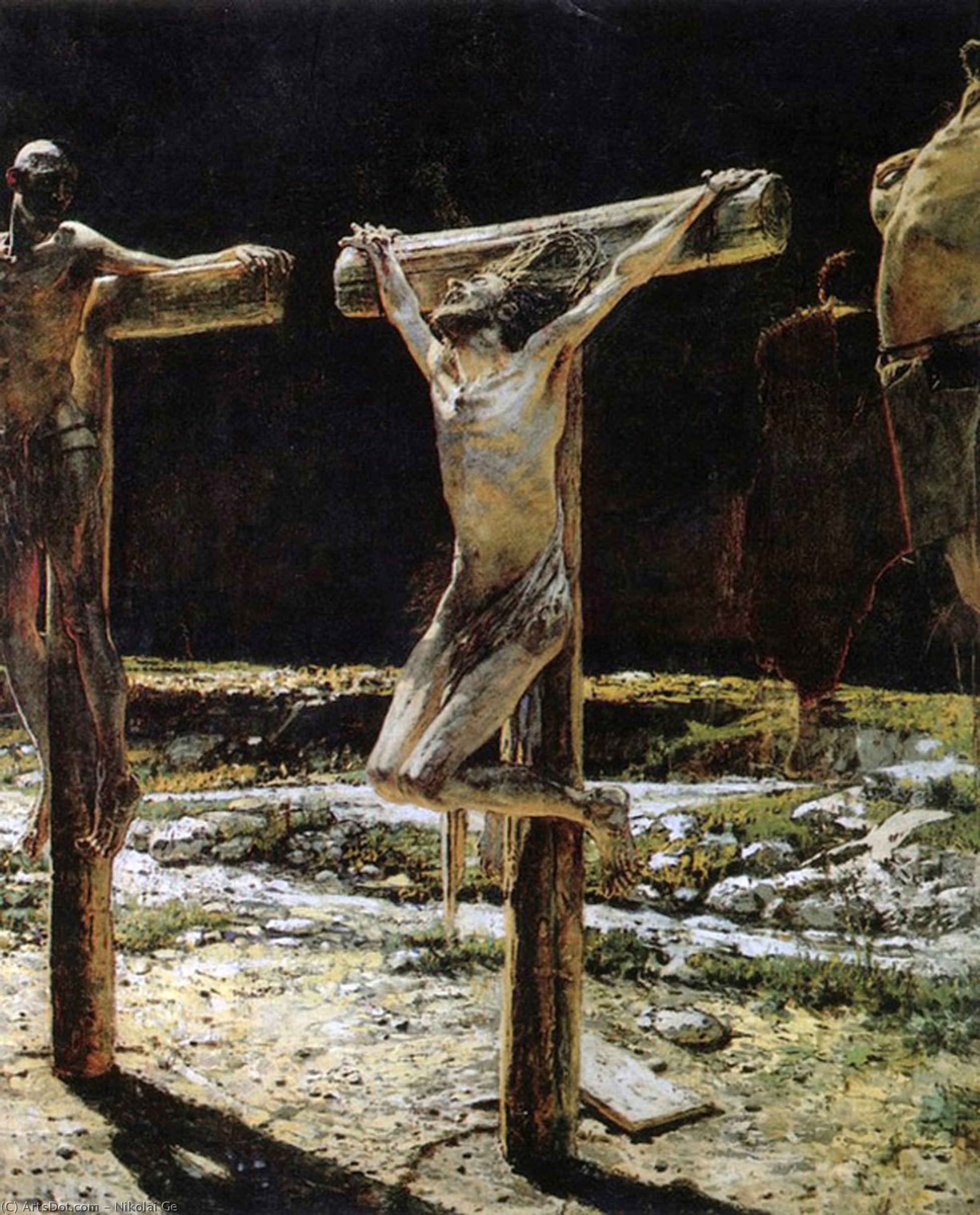 Wikioo.org - The Encyclopedia of Fine Arts - Painting, Artwork by Nikolai Ge - Crucifixion
