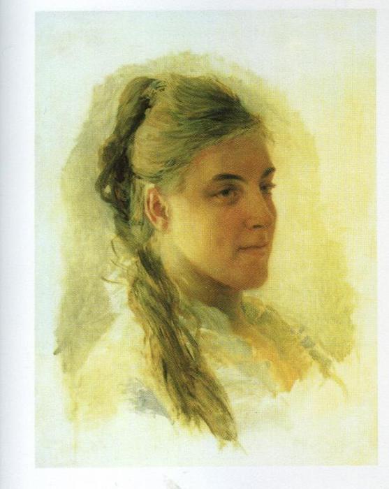 WikiOO.org - Encyclopedia of Fine Arts - Maleri, Artwork Nikolai Ge - Katerina Ivanovna Zabello