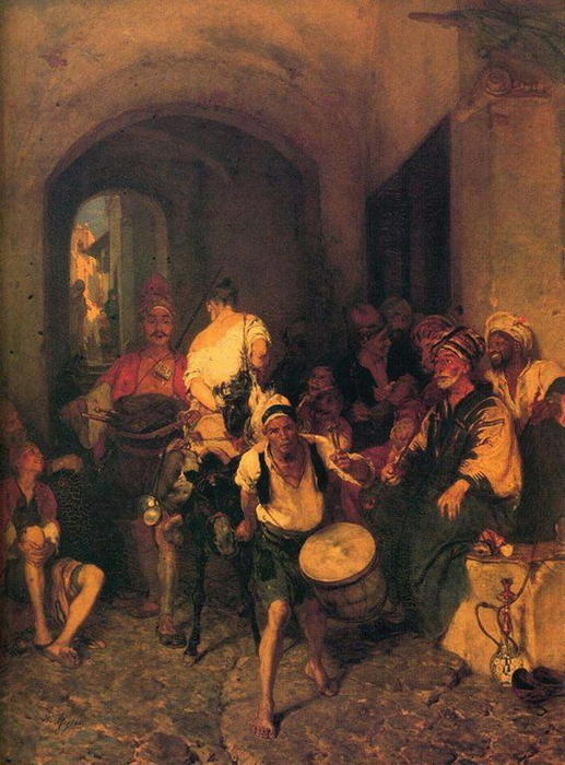 WikiOO.org - Enciklopedija dailės - Tapyba, meno kuriniai Nikolaos Gyzis - Punishment of the Thief