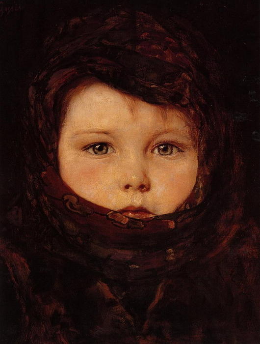 WikiOO.org - Encyclopedia of Fine Arts - Maľba, Artwork Nikolaos Gyzis - Little Girl