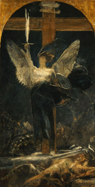 WikiOO.org – 美術百科全書 - 繪畫，作品 Nikolaos Gyzis - 天使，研究信仰的根基