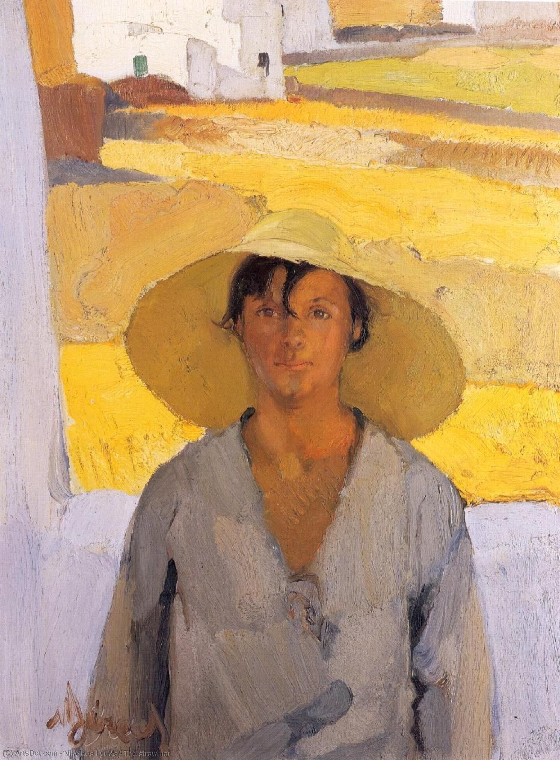 WikiOO.org - Encyclopedia of Fine Arts - Maľba, Artwork Nikolaos Lytras - The straw hat