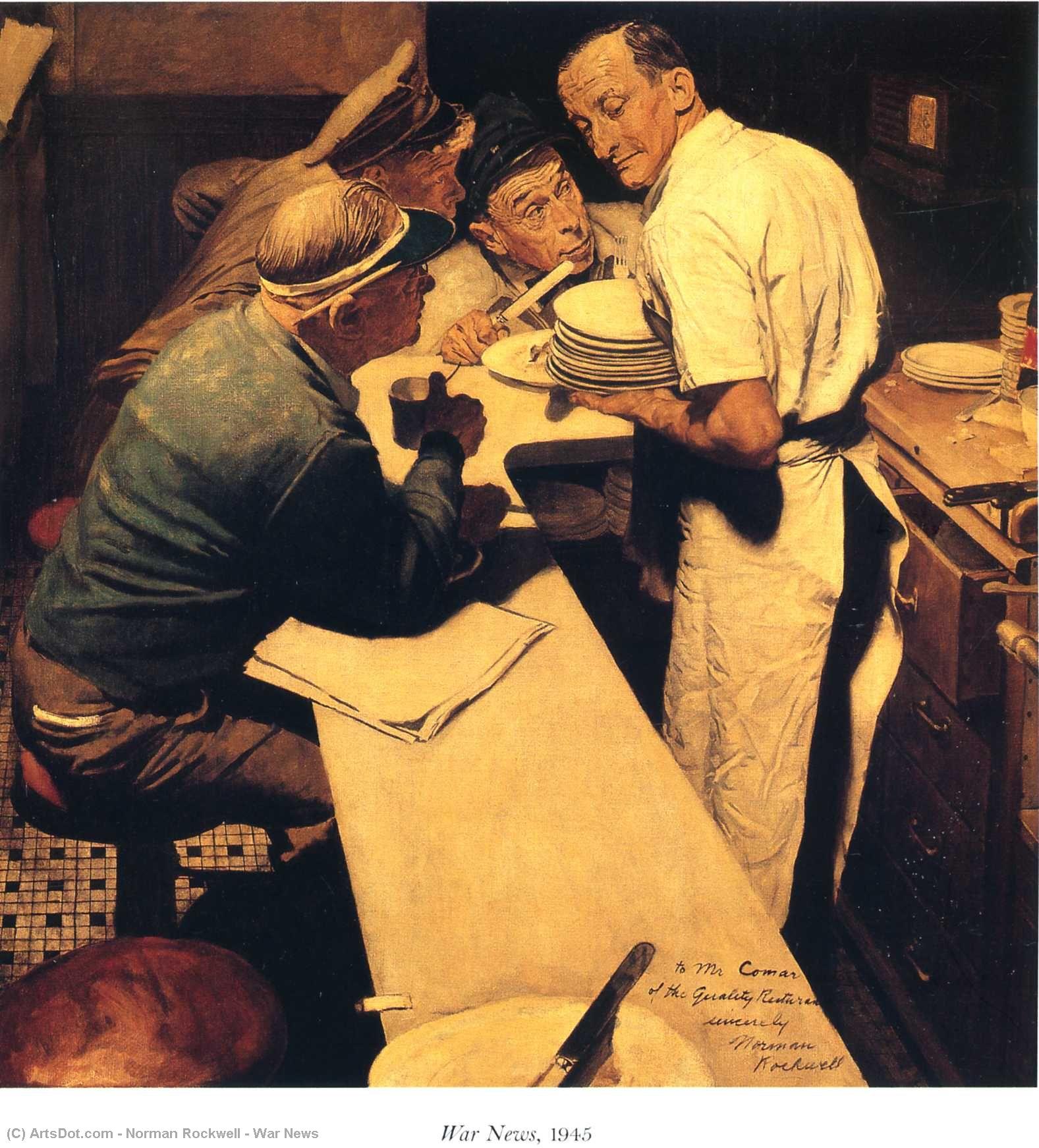 Wikioo.org - The Encyclopedia of Fine Arts - Painting, Artwork by Norman Rockwell - War News