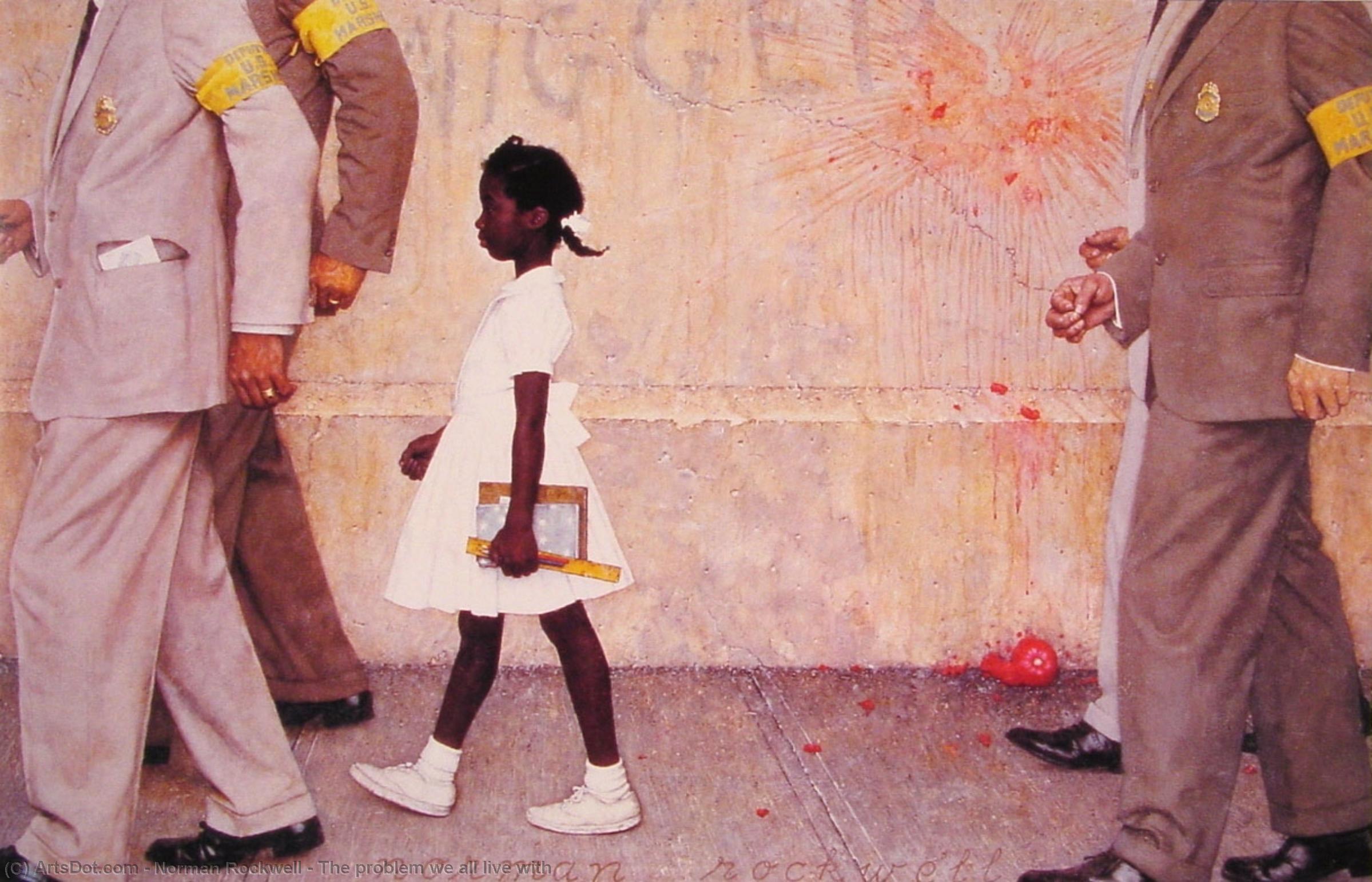Wikioo.org - The Encyclopedia of Fine Arts - Painting, Artwork by Norman Rockwell - The problem we all live with