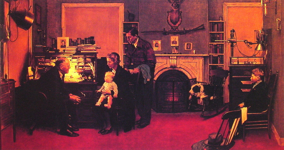 WikiOO.org - Енциклопедія образотворчого мистецтва - Живопис, Картини
 Norman Rockwell - Visits a Country Doctor