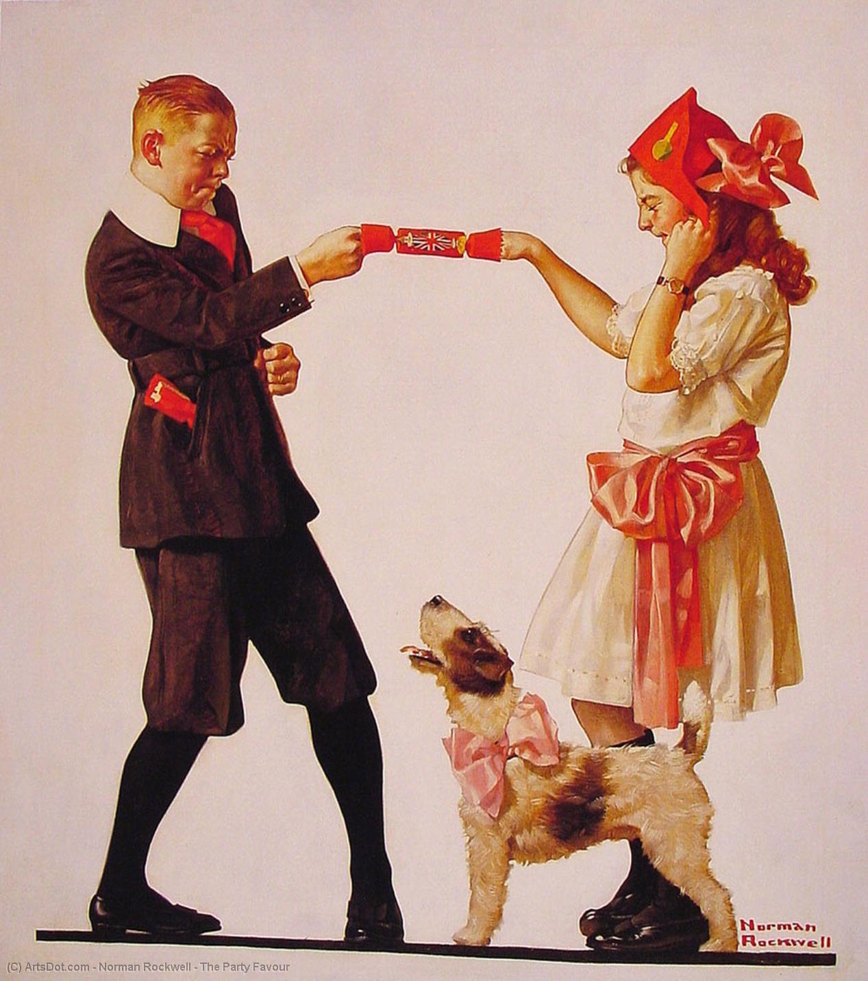 WikiOO.org - Encyclopedia of Fine Arts - Festés, Grafika Norman Rockwell - The Party Favour