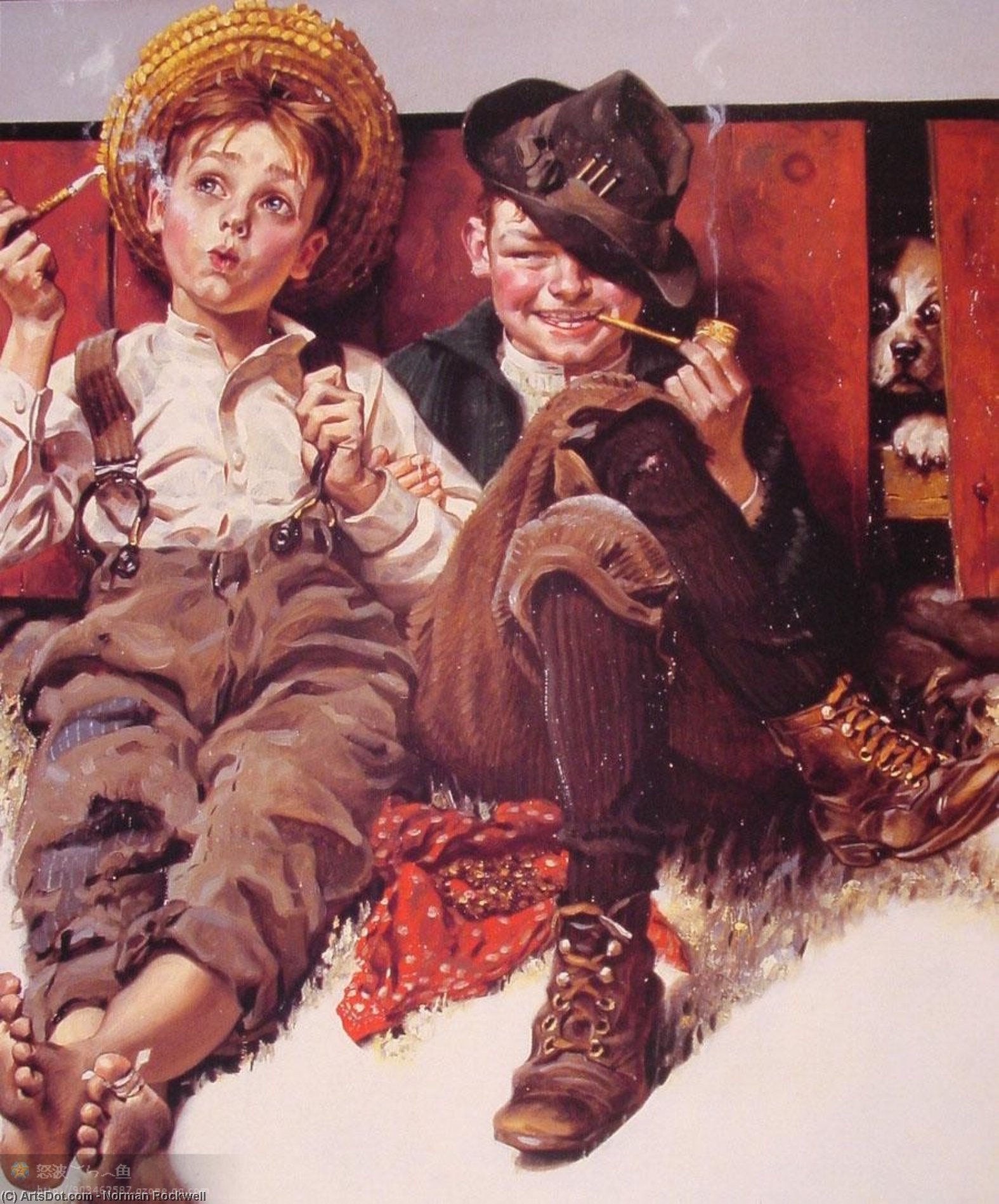 Wikioo.org - The Encyclopedia of Fine Arts - Painting, Artwork by Norman Rockwell - But wait 0til next week