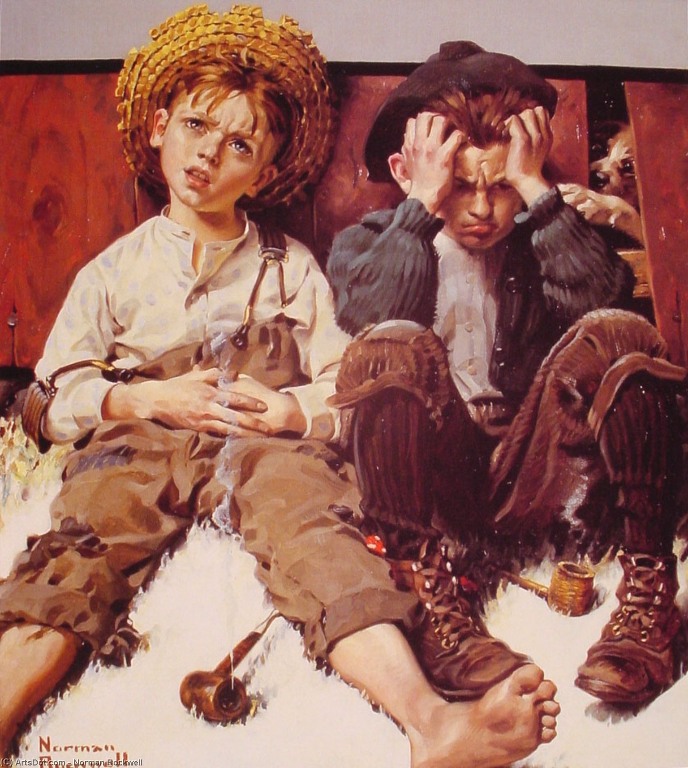 Wikioo.org - The Encyclopedia of Fine Arts - Painting, Artwork by Norman Rockwell - Retribution