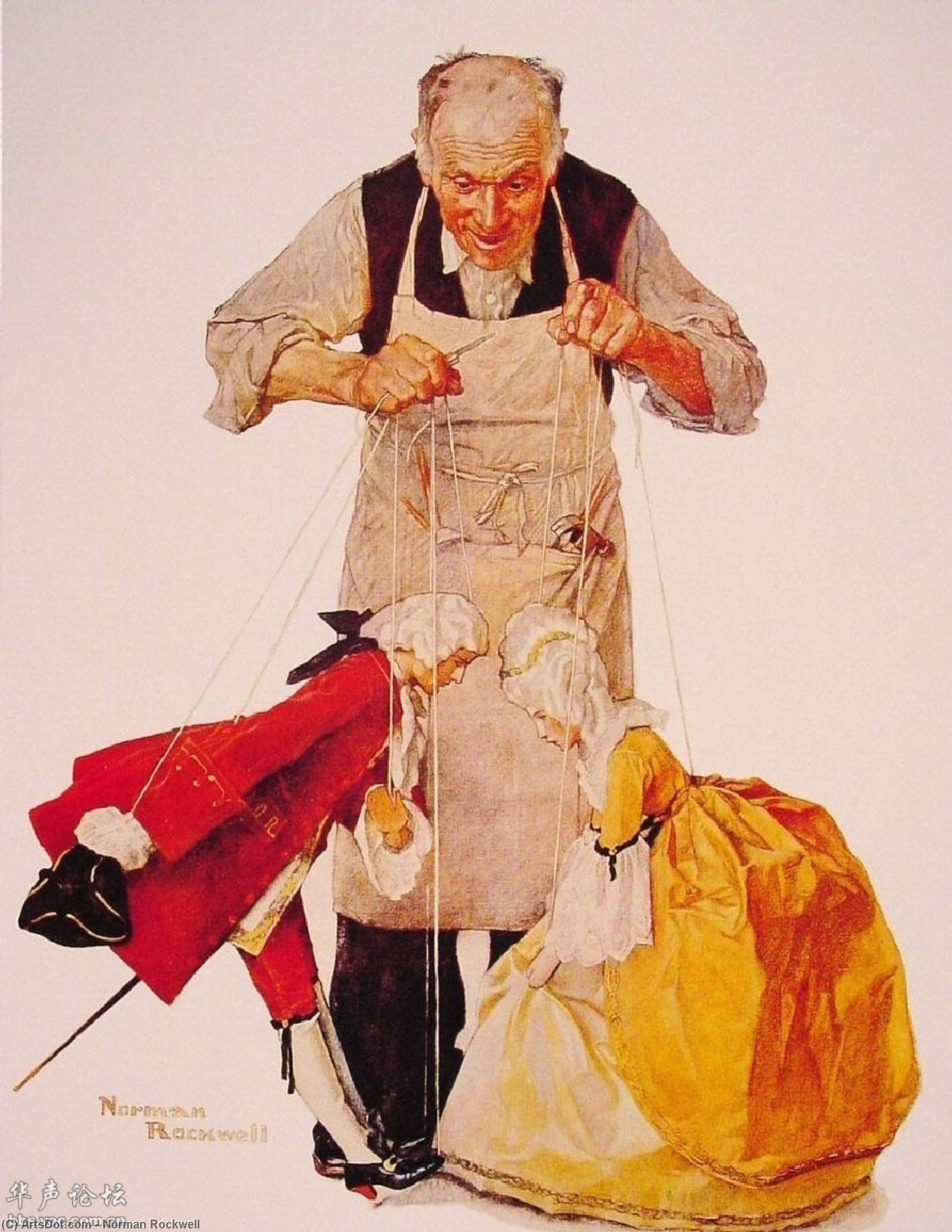 Wikioo.org - The Encyclopedia of Fine Arts - Painting, Artwork by Norman Rockwell - The Puppeteer