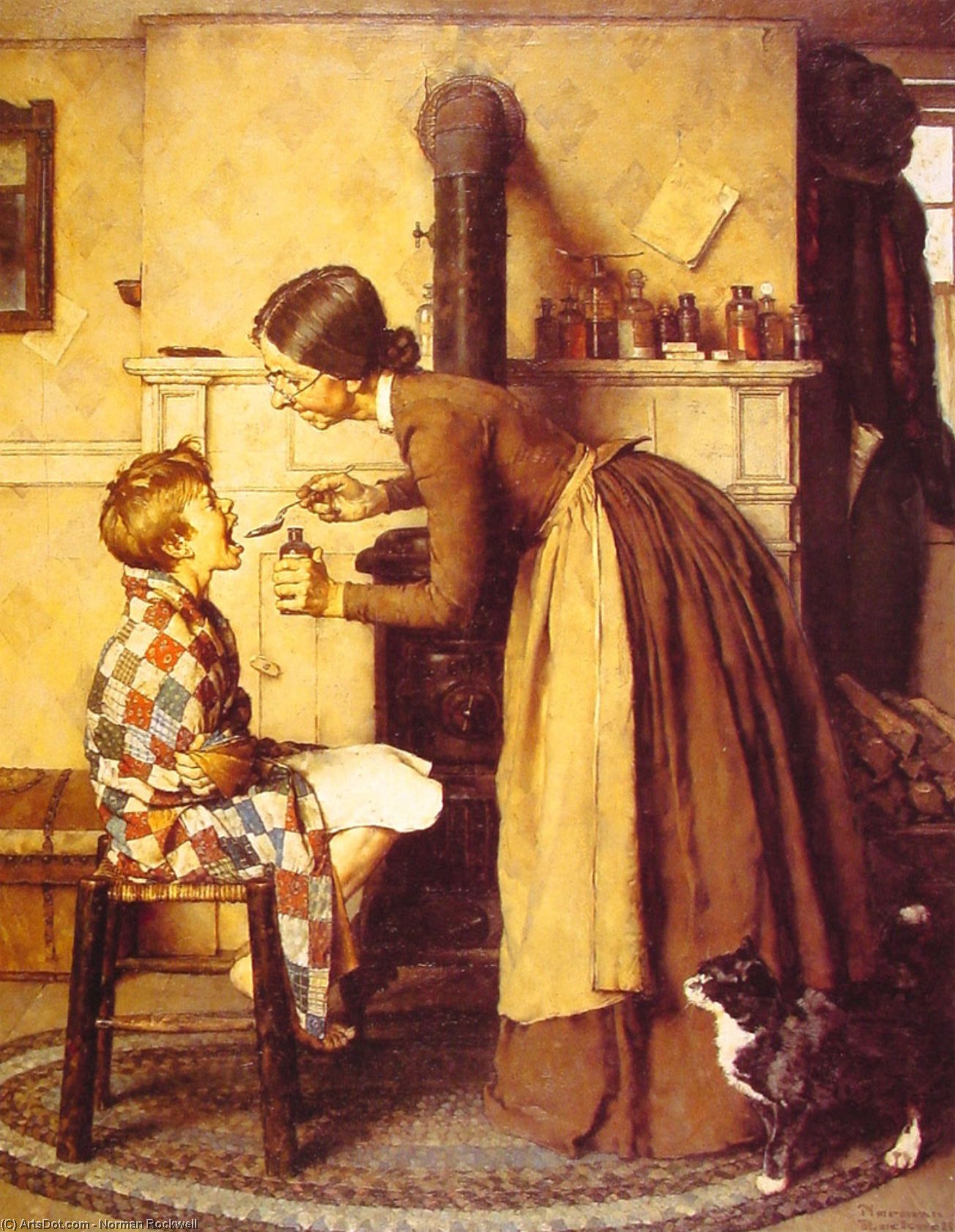 Wikioo.org - The Encyclopedia of Fine Arts - Painting, Artwork by Norman Rockwell - Spring Tonic