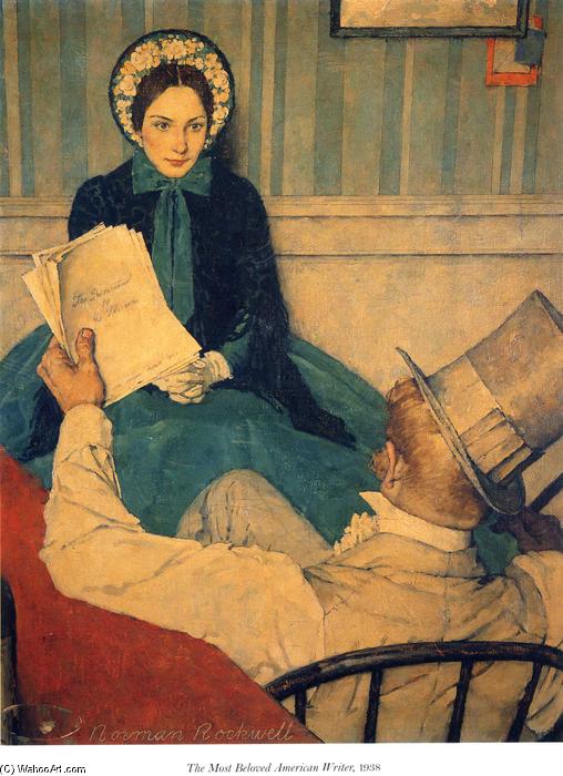 Wikioo.org - The Encyclopedia of Fine Arts - Painting, Artwork by Norman Rockwell - The most beloved american writer