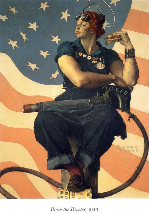 WikiOO.org - Encyclopedia of Fine Arts - Maleri, Artwork Norman Rockwell - Rosie the Riveter