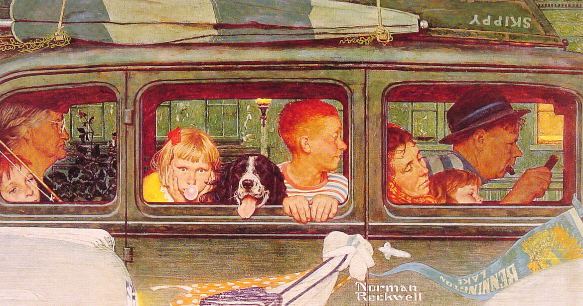 WikiOO.org - Encyclopedia of Fine Arts - Maleri, Artwork Norman Rockwell - Going and Coming
