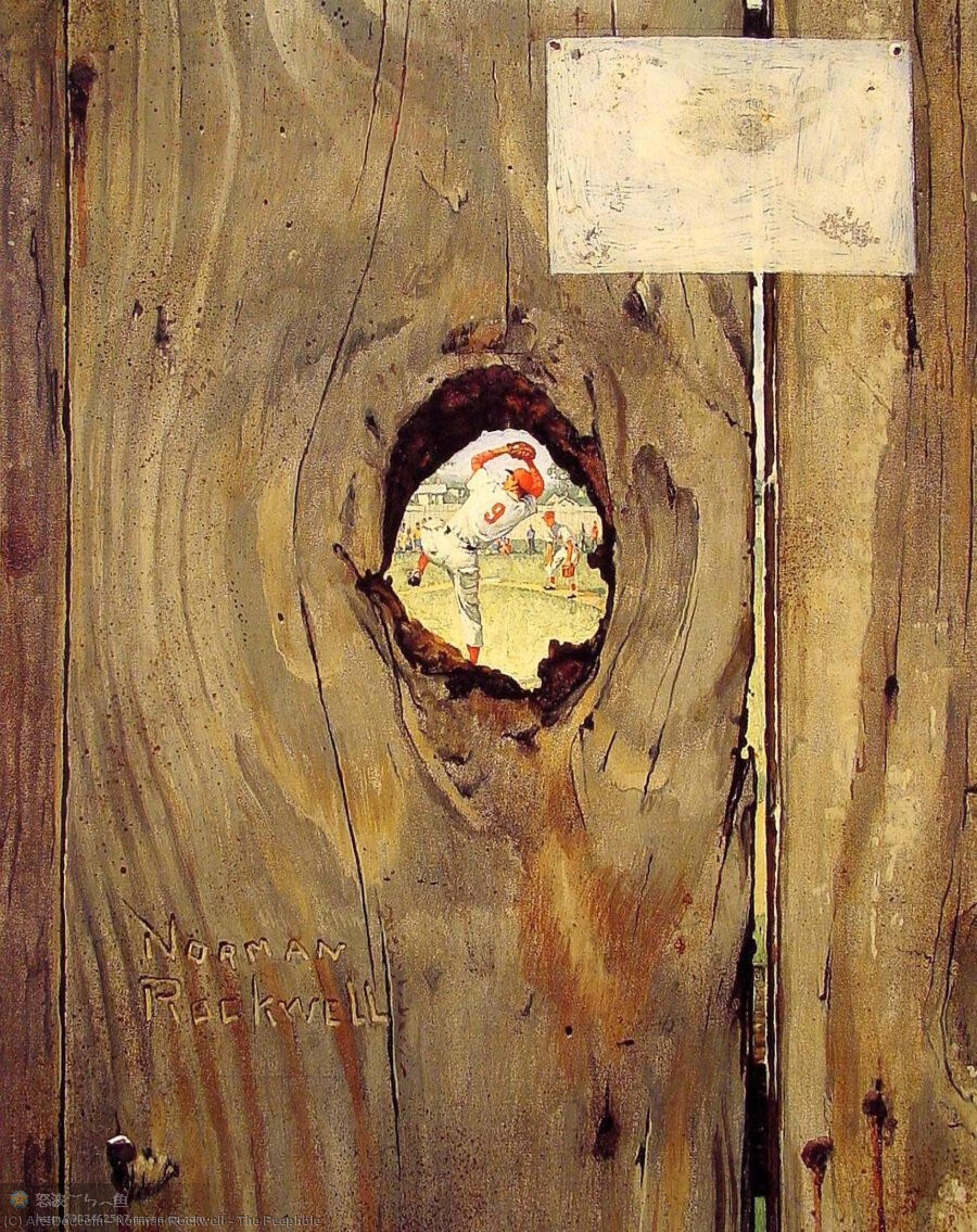 WikiOO.org - Encyclopedia of Fine Arts - Maleri, Artwork Norman Rockwell - The Peephole