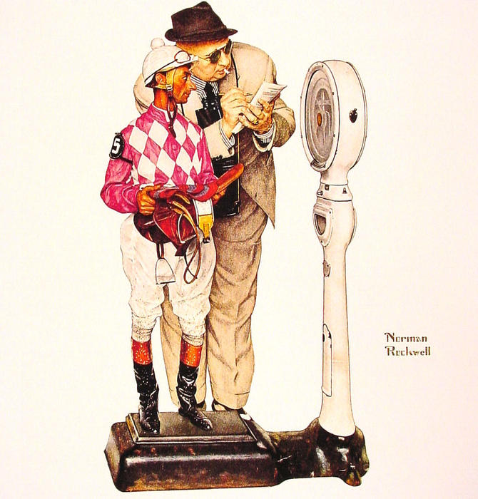 WikiOO.org - Encyclopedia of Fine Arts - Maalaus, taideteos Norman Rockwell - Weighing in