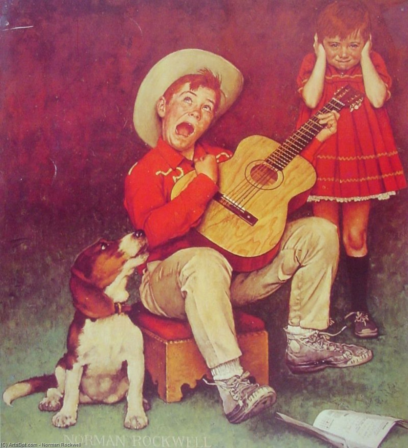 Wikioo.org - The Encyclopedia of Fine Arts - Painting, Artwork by Norman Rockwell - The Music Man