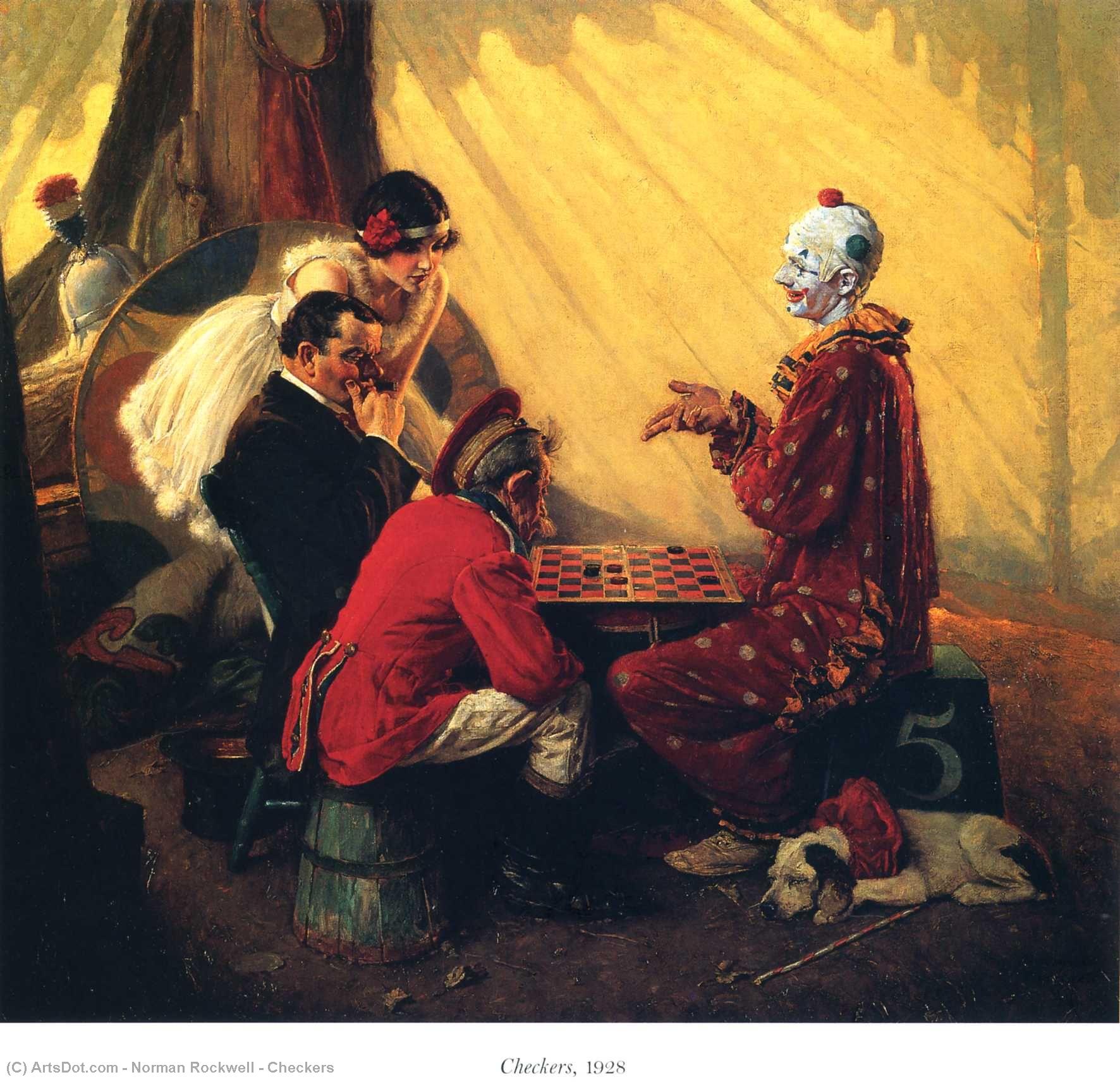 Wikioo.org - The Encyclopedia of Fine Arts - Painting, Artwork by Norman Rockwell - Checkers