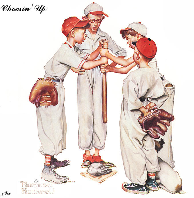 Wikioo.org - The Encyclopedia of Fine Arts - Painting, Artwork by Norman Rockwell - Choosin Up