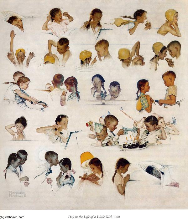 WikiOO.org - Encyclopedia of Fine Arts - Festés, Grafika Norman Rockwell - Day in the life of a little Girl
