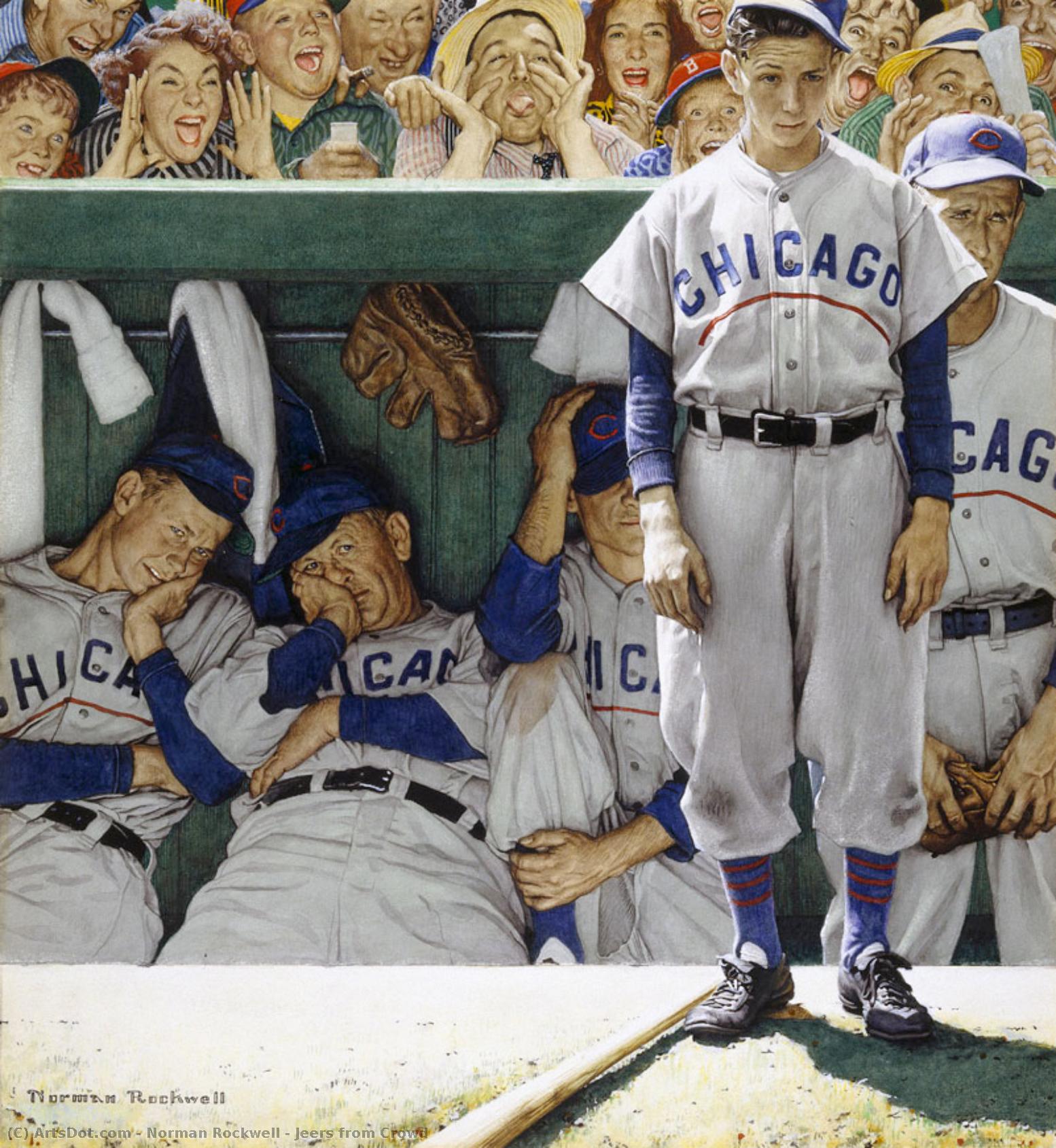 Wikioo.org - The Encyclopedia of Fine Arts - Painting, Artwork by Norman Rockwell - Jeers from Crowd