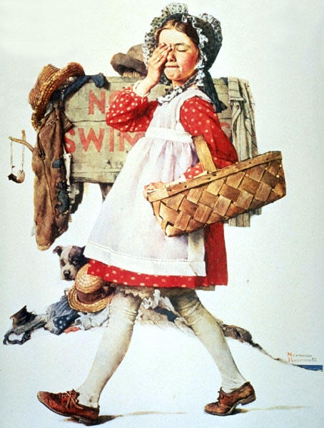 Wikioo.org - The Encyclopedia of Fine Arts - Painting, Artwork by Norman Rockwell - Look Away