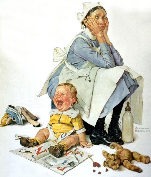 Wikioo.org - The Encyclopedia of Fine Arts - Painting, Artwork by Norman Rockwell - Nanny