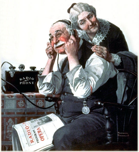 Wikioo.org - The Encyclopedia of Fine Arts - Painting, Artwork by Norman Rockwell - Radio Phone