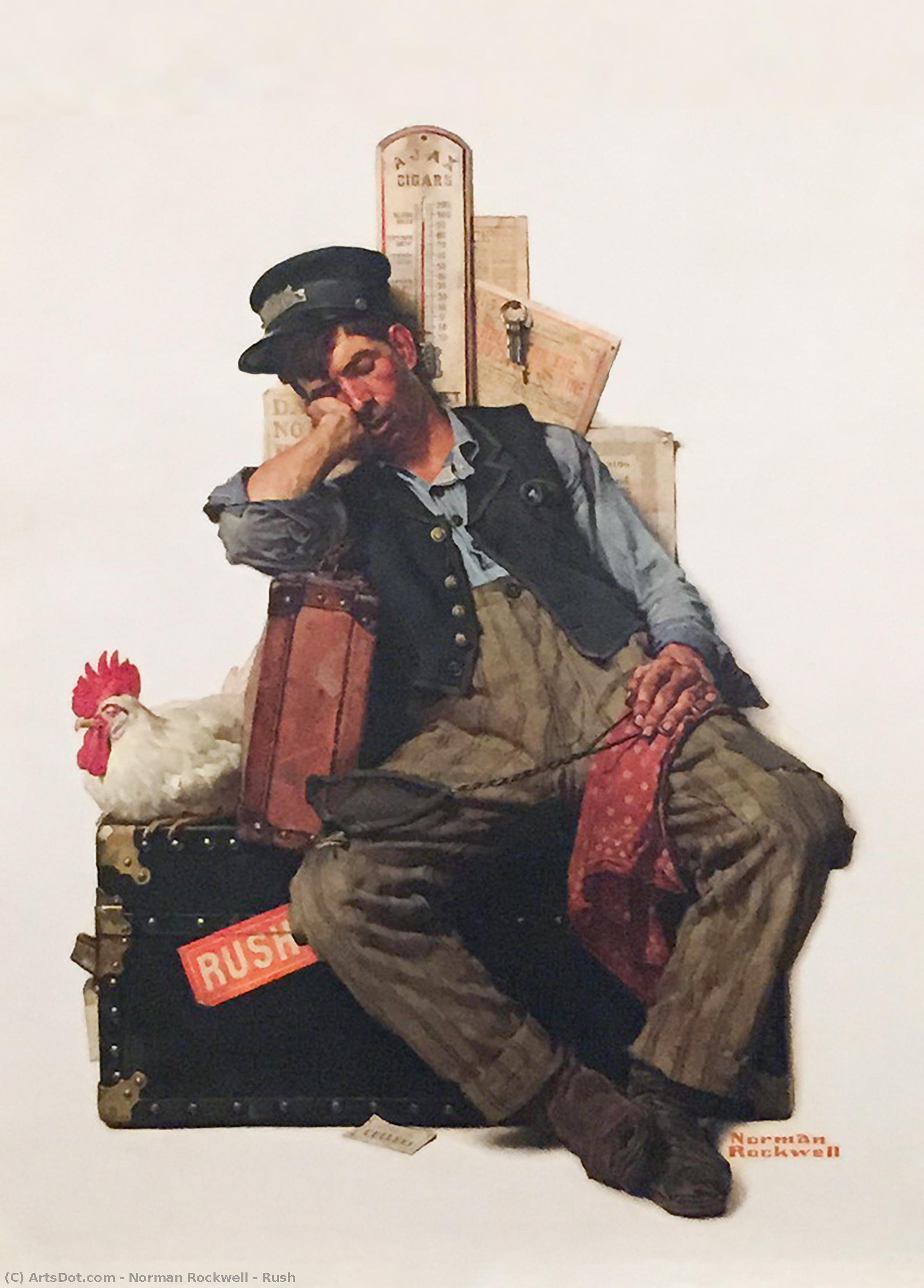 Wikioo.org - The Encyclopedia of Fine Arts - Painting, Artwork by Norman Rockwell - Rush