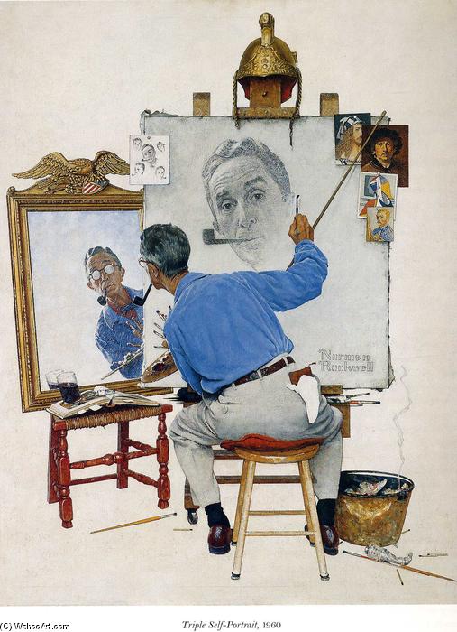 Wikioo.org - The Encyclopedia of Fine Arts - Painting, Artwork by Norman Rockwell - Self Portrait