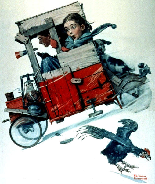 WikiOO.org - Encyclopedia of Fine Arts - Lukisan, Artwork Norman Rockwell - Soapbox Racer
