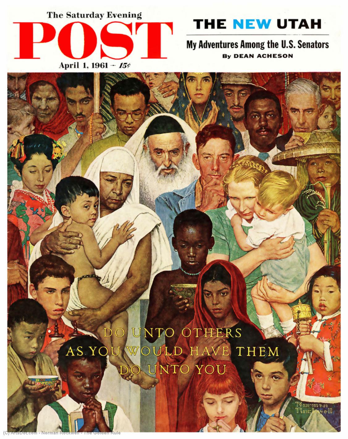 Wikioo.org - The Encyclopedia of Fine Arts - Painting, Artwork by Norman Rockwell - The Golden Rule