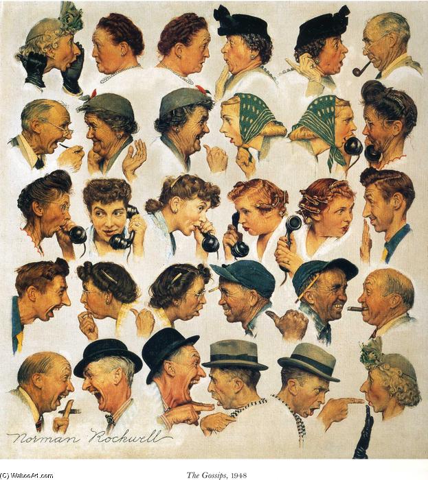 WikiOO.org - Encyclopedia of Fine Arts - Maleri, Artwork Norman Rockwell - The gossips