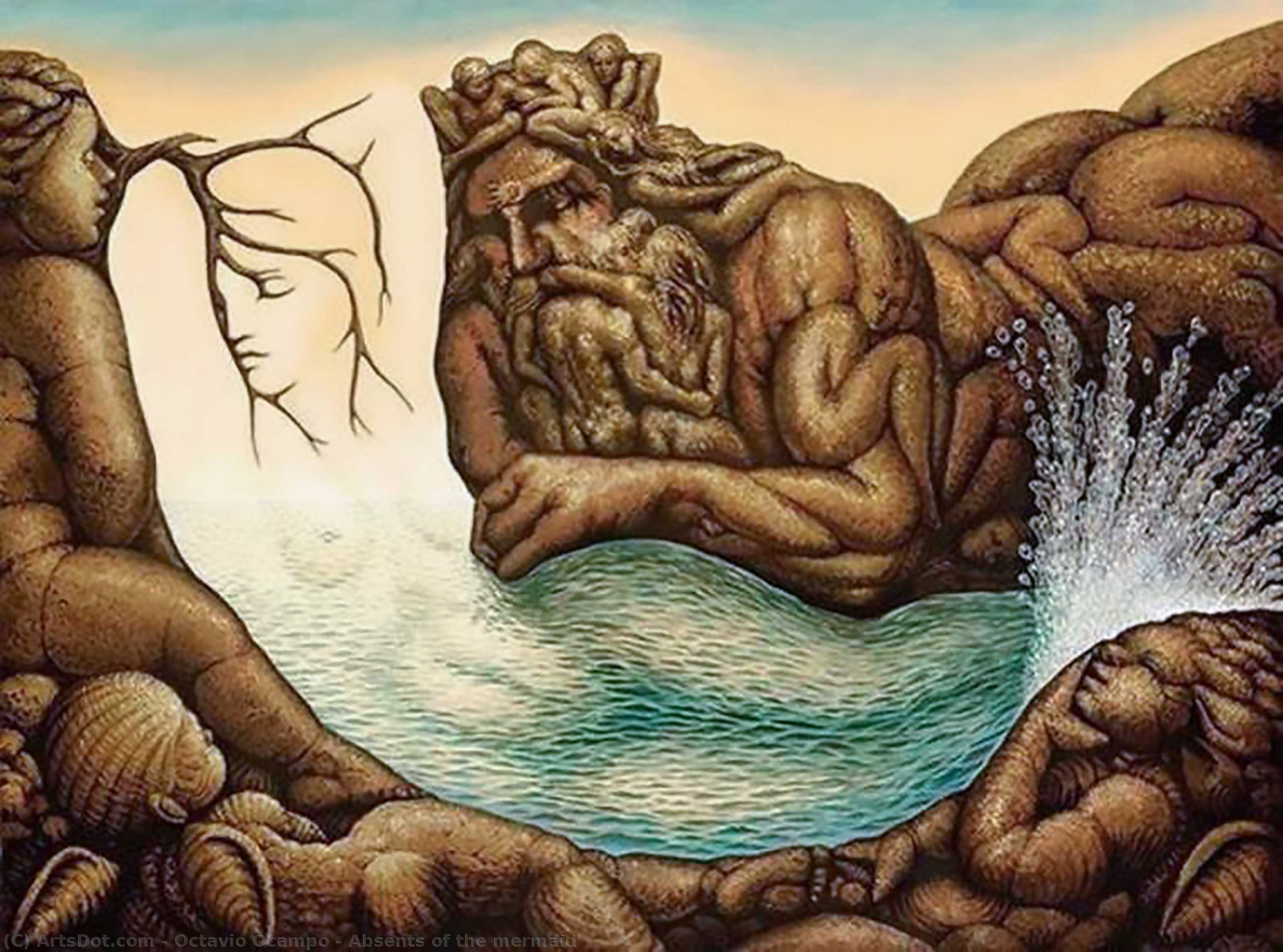 Wikioo.org - The Encyclopedia of Fine Arts - Painting, Artwork by Octavio Ocampo - Absents of the mermaid