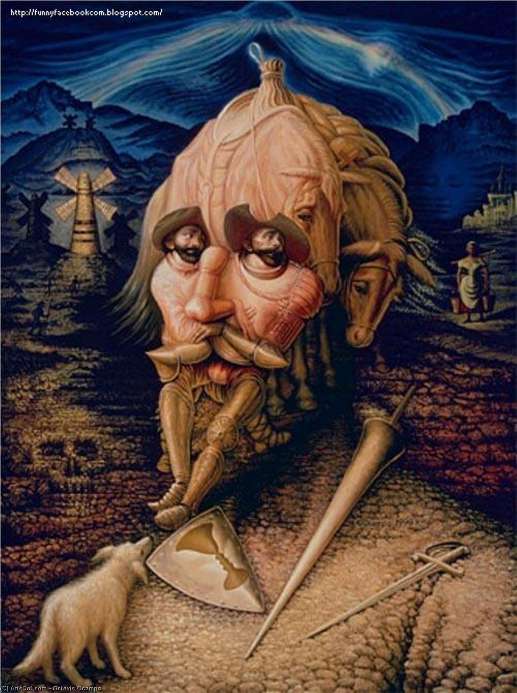WikiOO.org - Енциклопедія образотворчого мистецтва - Живопис, Картини
 Octavio Ocampo - Friendship of Don Quixote