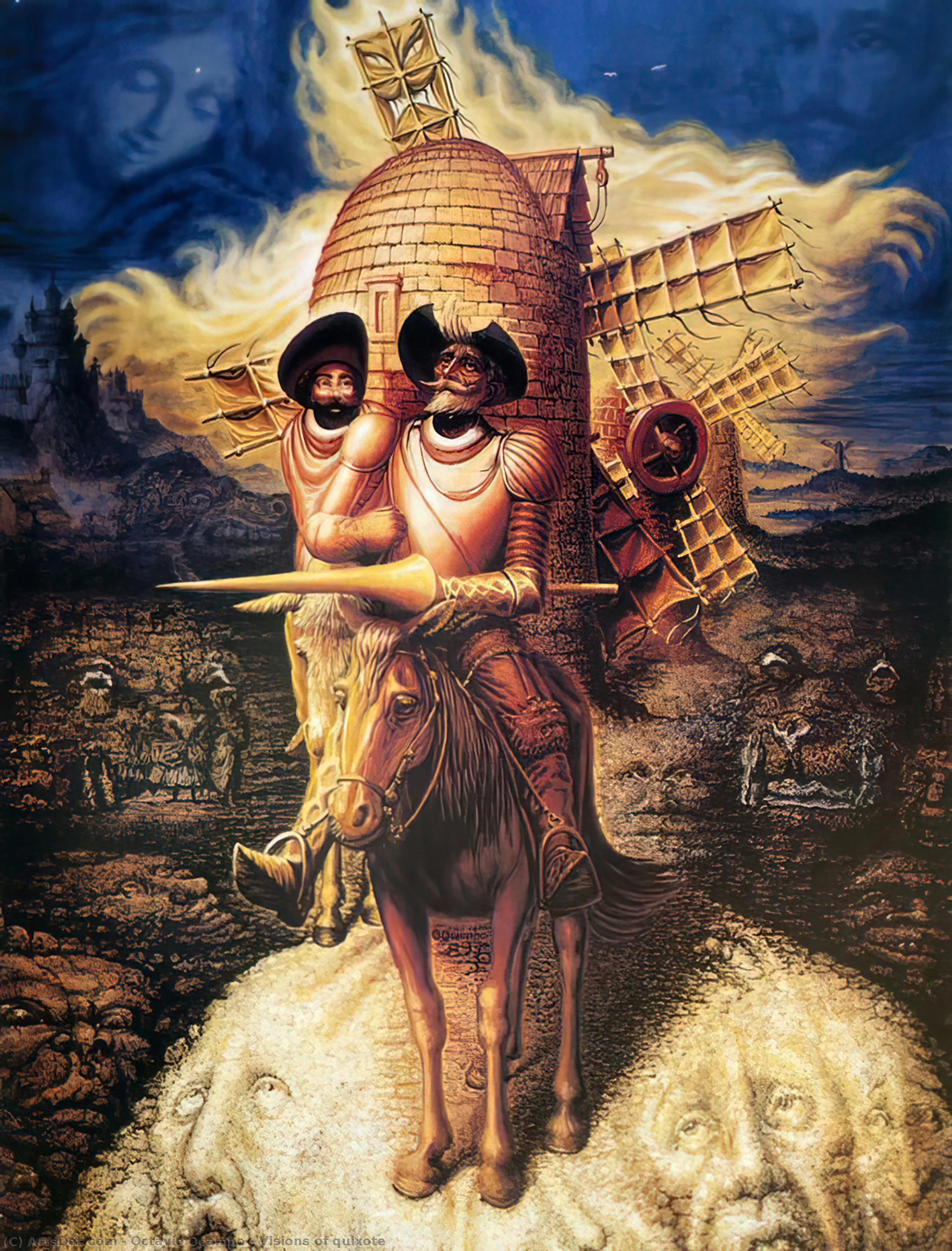 WikiOO.org - دایره المعارف هنرهای زیبا - نقاشی، آثار هنری Octavio Ocampo - Visions of Quixote