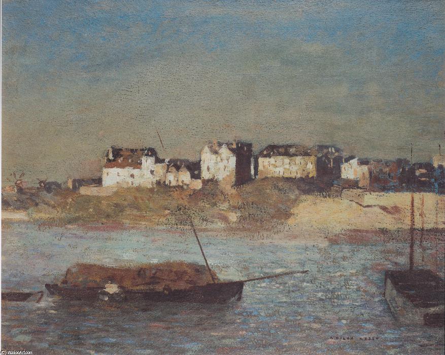 WikiOO.org - Güzel Sanatlar Ansiklopedisi - Resim, Resimler Odilon Redon - Breton harbour