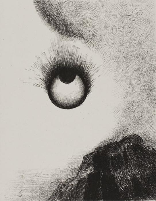 WikiOO.org - Encyclopedia of Fine Arts - Maalaus, taideteos Odilon Redon - Everywhere eyeballs are aflame