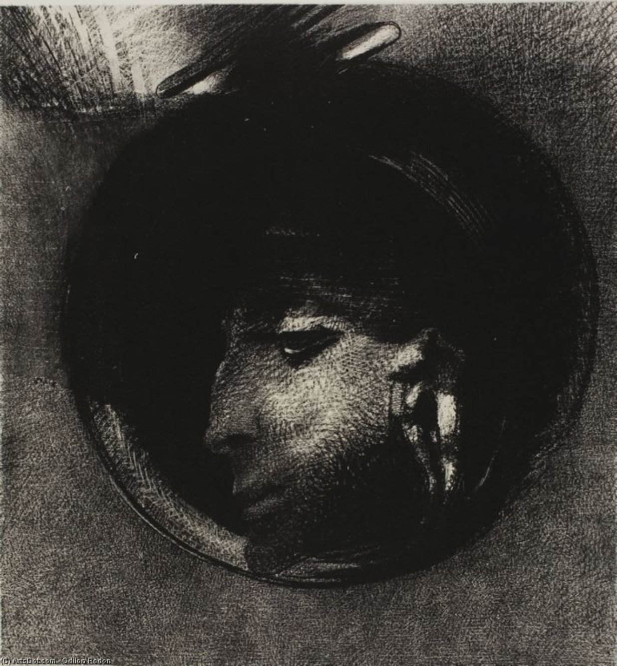 WikiOO.org - Encyclopedia of Fine Arts - Lukisan, Artwork Odilon Redon - Auricular Cell